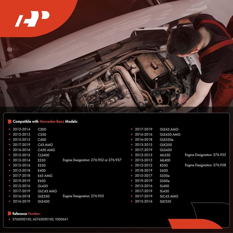 A-Premium Engine Coolant Thermostat Housing Compatible with Mercedes-Benz Models - C300, C350, C400, C43 C450 E43 GLC43 GLE43 GLE450 SLC43 AMG, CLS400, E350, E400, E450, GL450, GLE350, GLE400, GLE550e - Image 2